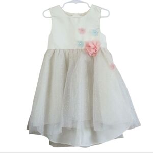 Nicole Miller New York Girls Flower and‎ Sparkly Shortsleeve Dress Size 3T